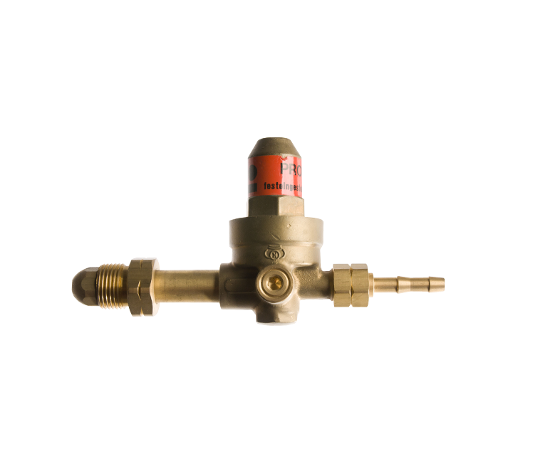 Hogedrukregelaar Benegas 1 bar met een 3/8"l wartel en 6mm slangtule
