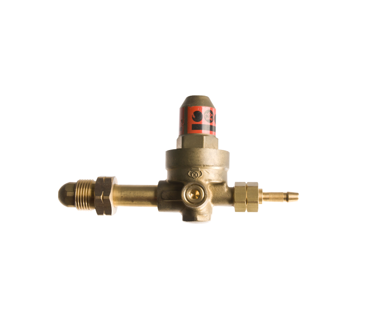 Hogedrukregelaar Benegas 1,5 bar met een 3/8"l wartel en 6mm slangtule