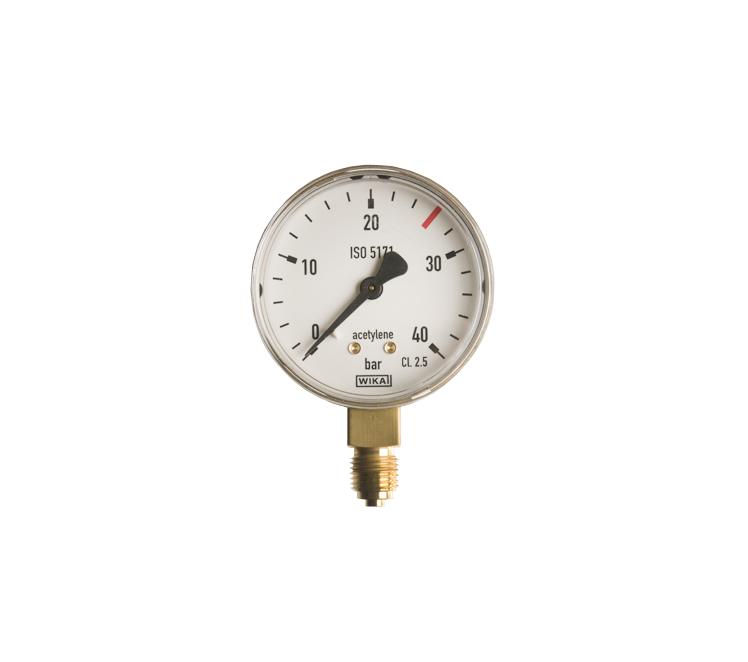 Manometer acetyleen 0-40 bar