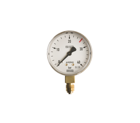 Manometer acetyleen 0-40 bar