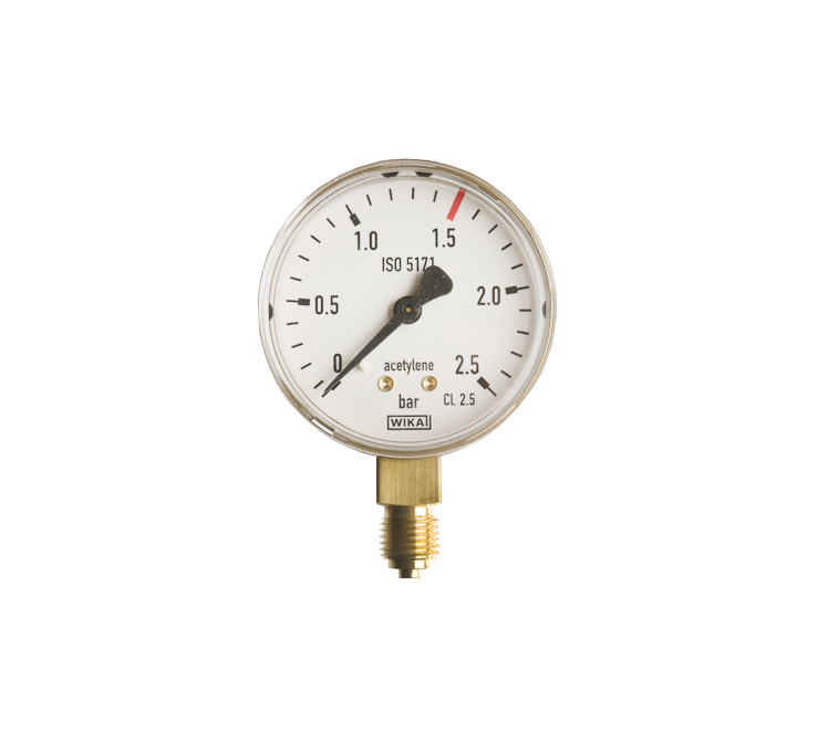 Manometer acetyleen 0-2.5 bar