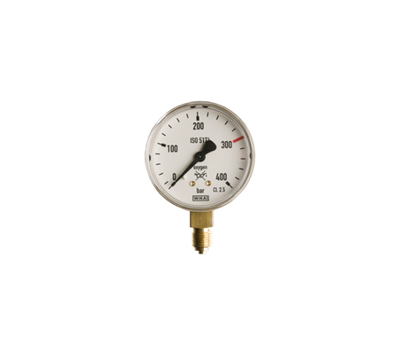 Manometer Blank/Zuurstof 0-400 bar 63mm - Weldingshop
