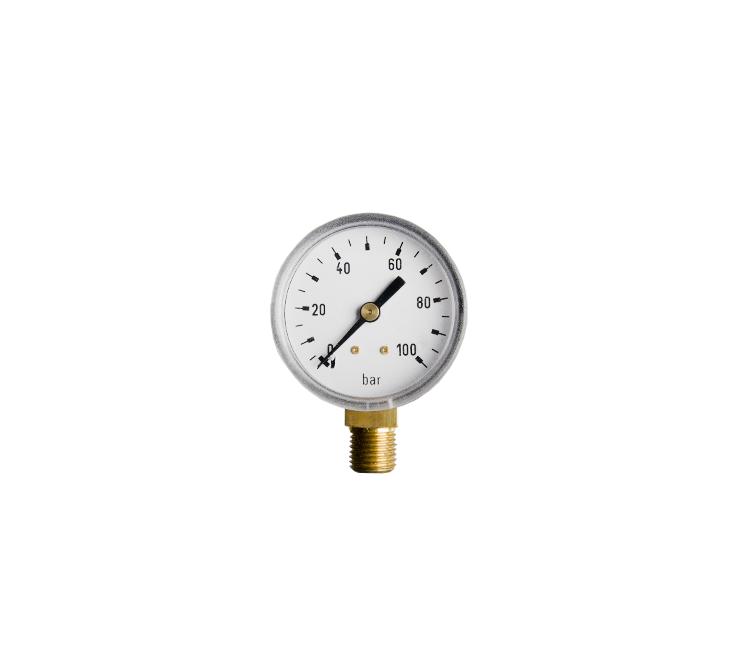 Manometer blank 0-100 bar 50mm