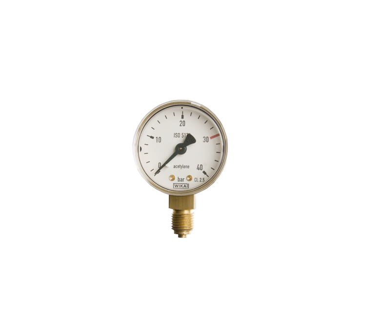 Manometer acetyleen 0-40 bar