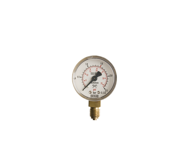 Manometer acetyleen 0-2.5 bar