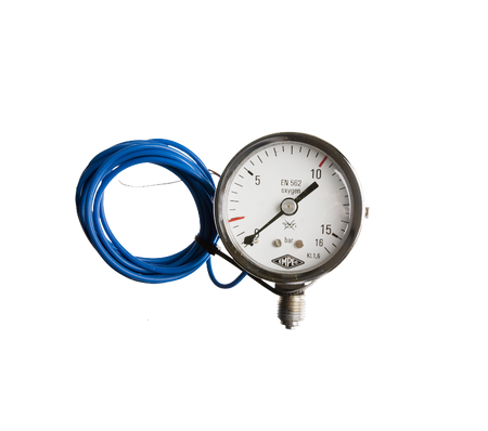 Contactmanometer 0-16bar 63mm 1/4"r zuurstof NC