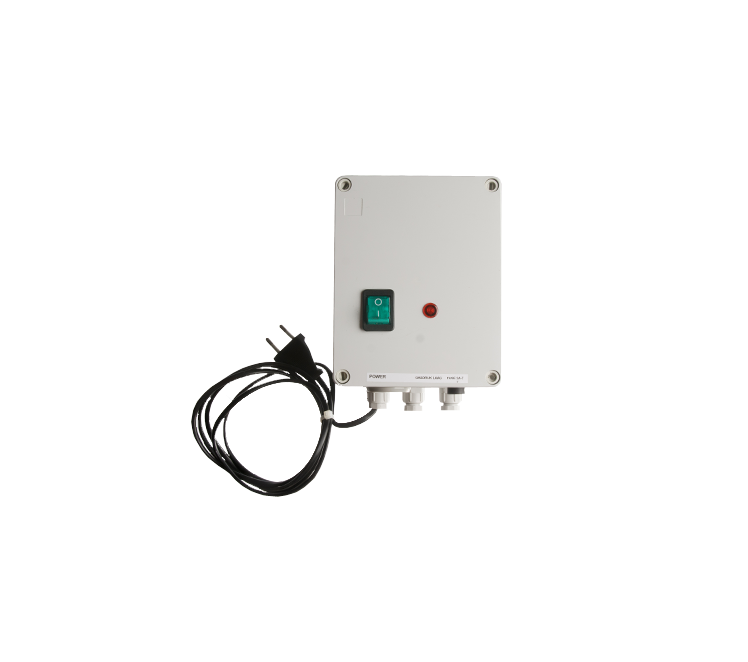 Alarmkast drukschakelaar 230 Volt met zoemer en externe aansluiting 24 V DC