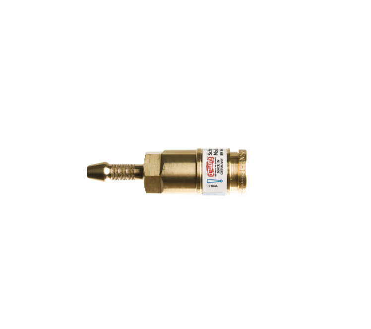 ISO 7289 snelkoppeling zuurstof 6mm tule zonder insteeknippel