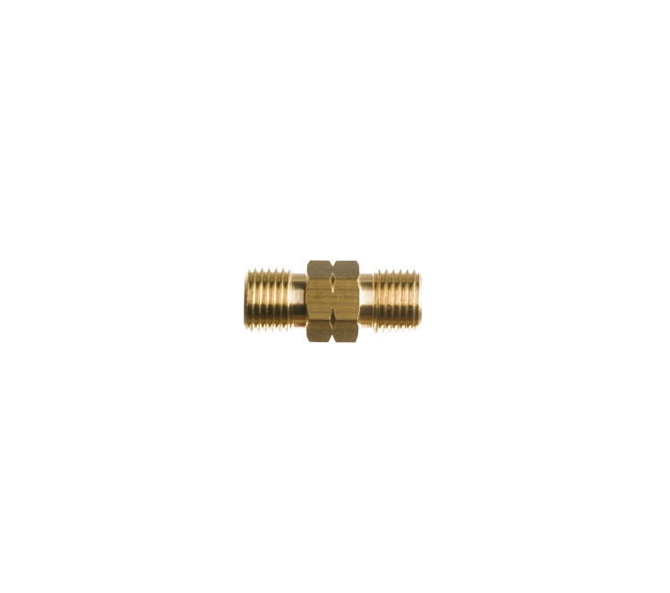 Dubbelnippel 1/4"l uitw. x 1/4"l uitw.