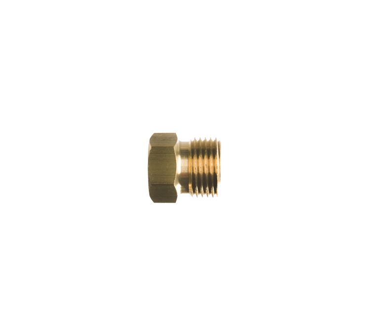 Verloopnippel 3/8"r inw.  x 21.8 r uitw.