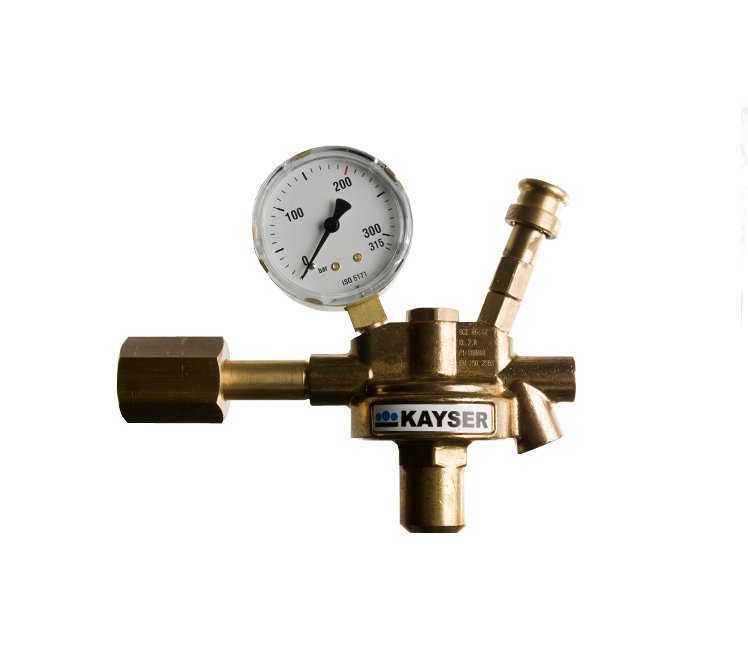 Ballonvul apparaat helium reduceerventiel K10 met manometer