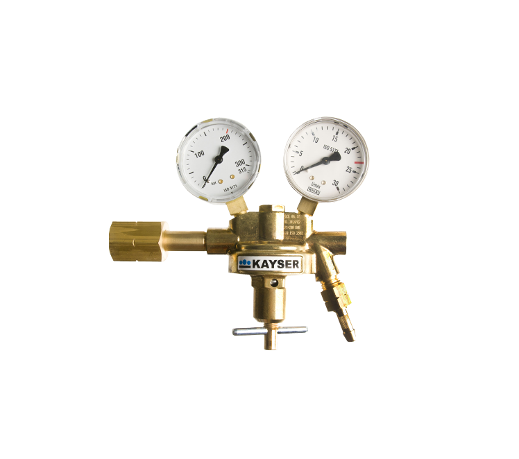 Reduceerventiel formeergas met litermanometer Kayser 0-30 l/m 21.8L