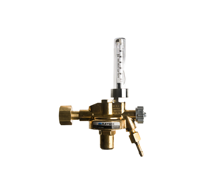 Leidingreduceer argon/koolzuur Kayser 21.8 R flowmeter 0-30 l/min
