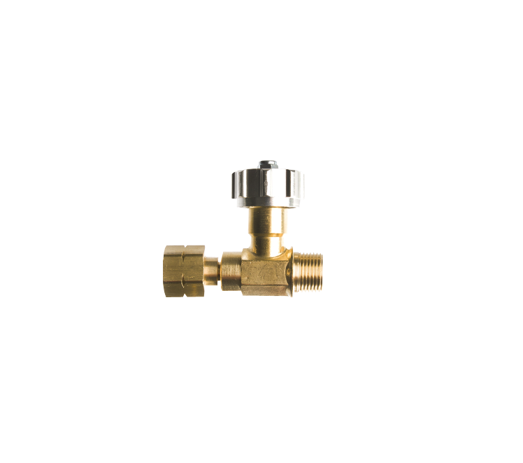 Lijnafsluiter gas 3/8"l inw. wartelend x 3/8" uitw. holconus