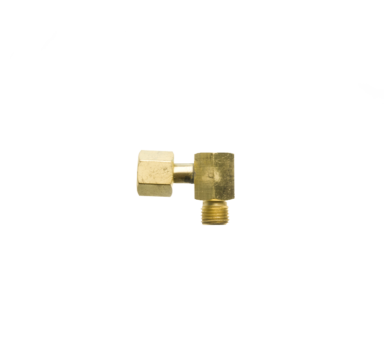 Haaks verloop 1/4"r inw. bol wartelend x 1/4"r uitw. hol