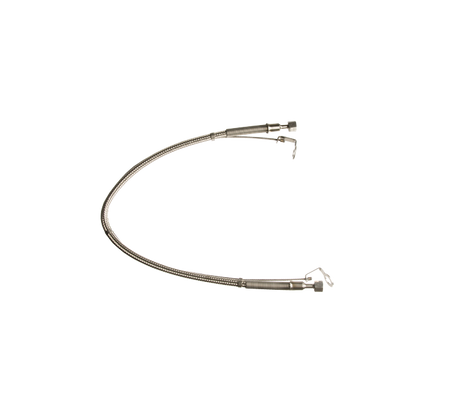 HD-slang RVS/RVS 300 bar L=80cm 2 x 1/4"r BSP wartel