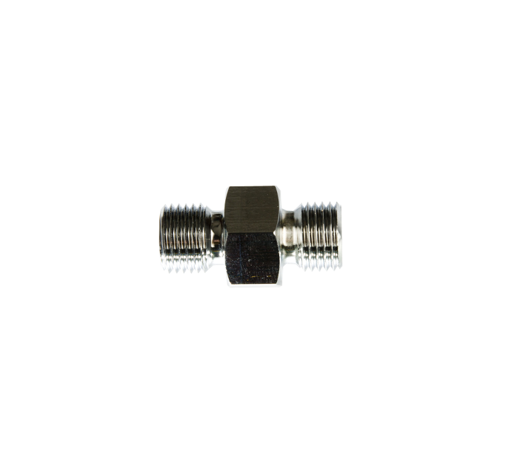 Verloopnippel 1/4"r uitw. vlak naar 1/4"r uitw. hol