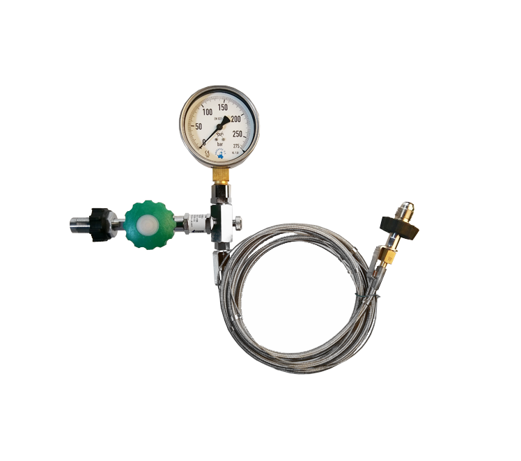 Vulslang 2 meter ademlucht x zuurstof met manometer