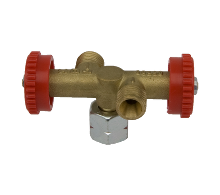 Dubbele kraan 2 x 1/4" l