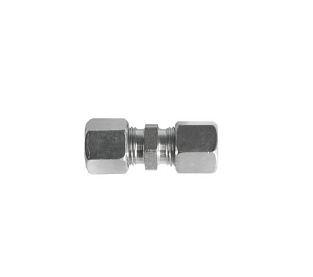 Rechte knelkoppeling 2 x 10mm staal