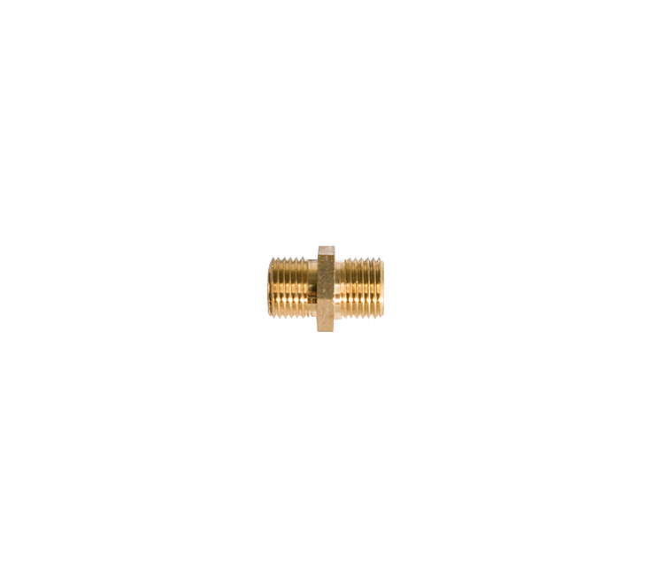 Dubbele nippel 2 x 1/8"r uitw.
