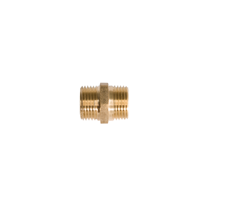 Dubbele nippel 2 x 3/8"r uitw.