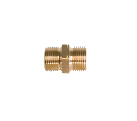 Nippel 3/8" l x 3/8" r uitw.