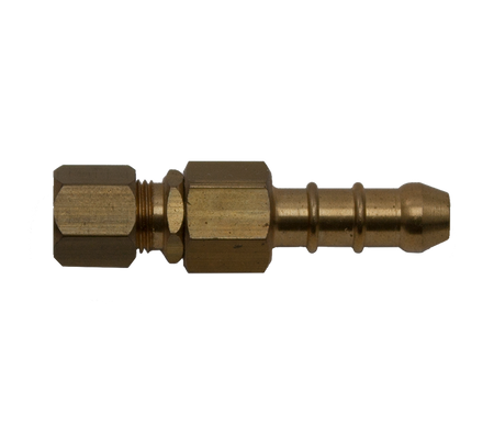 Knelkoppeling 6mm x slangtule 8mm, messing