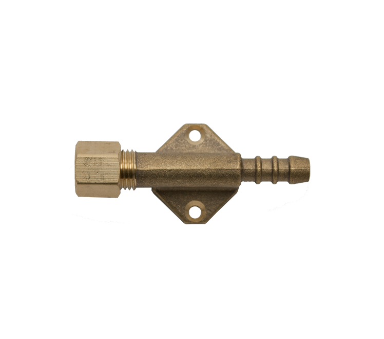 Knelkoppeling 8mm x slangtule op plaat