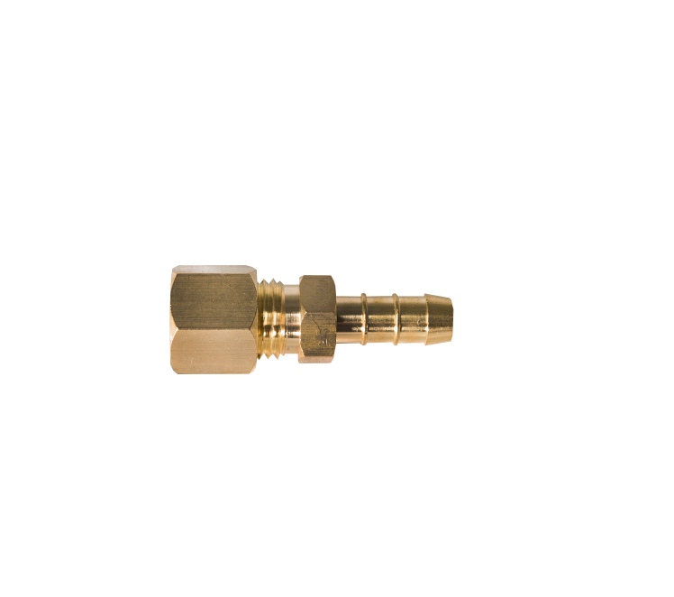Knelkoppeling 8mm x slangtule messing