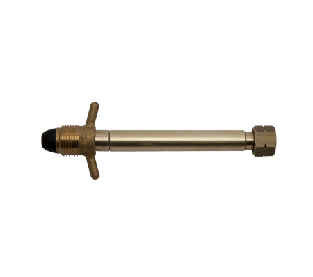 Vulpijp POL vleugel x 3/8"l inw. Bol (Karweifles)- messing