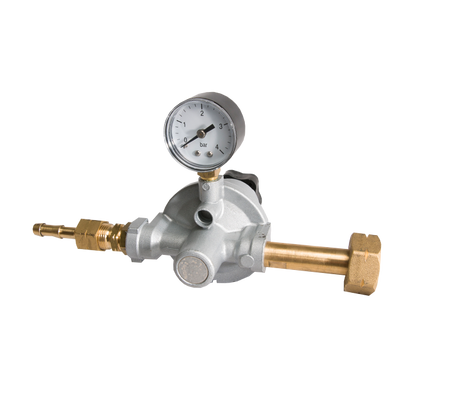 Drukregelaar instelbaar en manometer en afblaas-40 kg/u