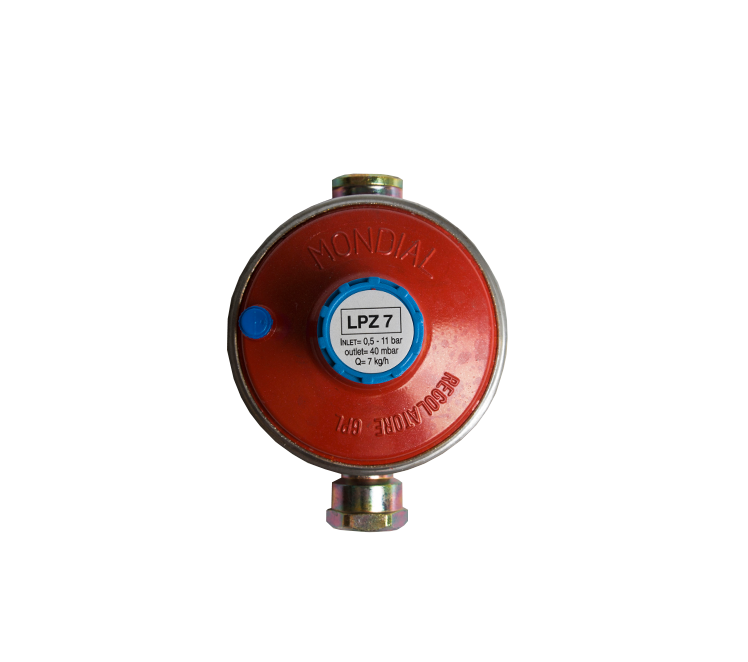 Drukregelaar 7 kg/u- 40 mbar-1/4" x 1/2"r inw.