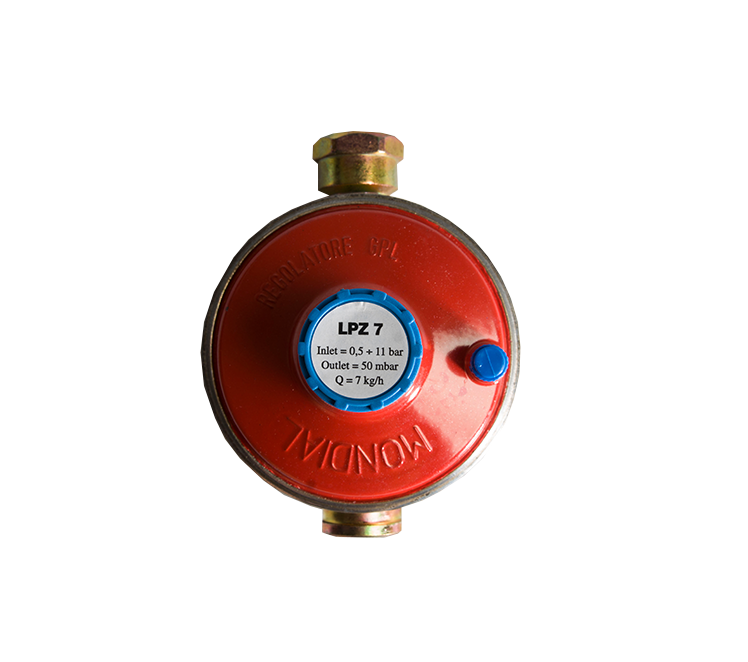 Drukregelaar 7 kg 50 mbar 1/4"r inw. x 1/2" r inw.