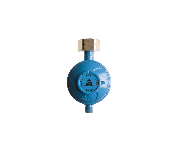 Lagedrukregelaar 50 gram met ingang 21,8 l inw. x uitgang 8mm slangtule