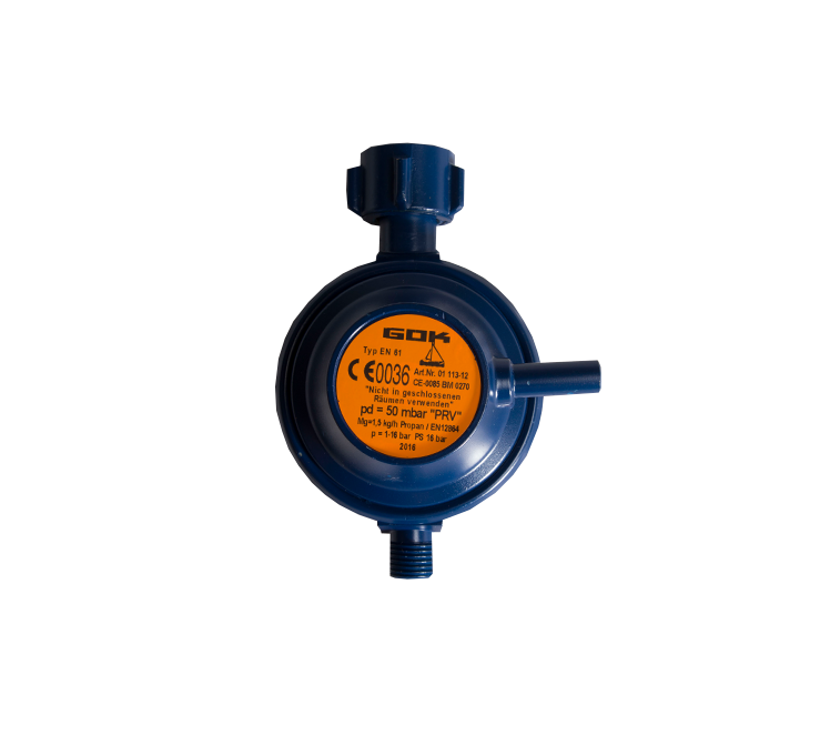 GOK drukregelaar met afblaas 50 mbar 1/4" l uitw.