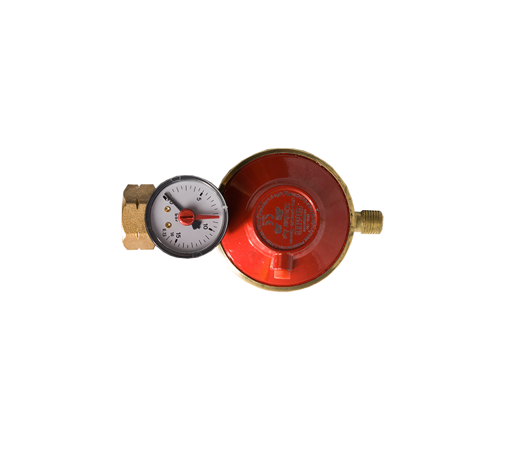 Regelaar 30 mbar 1/4"l uitw. + afblaas + manometer