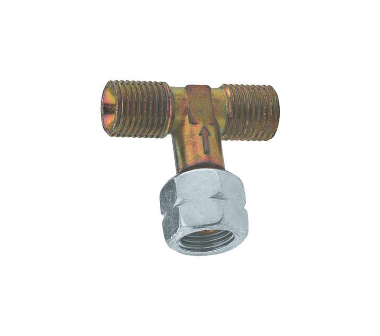 T-stuk 3 x 1/4" l en wartel