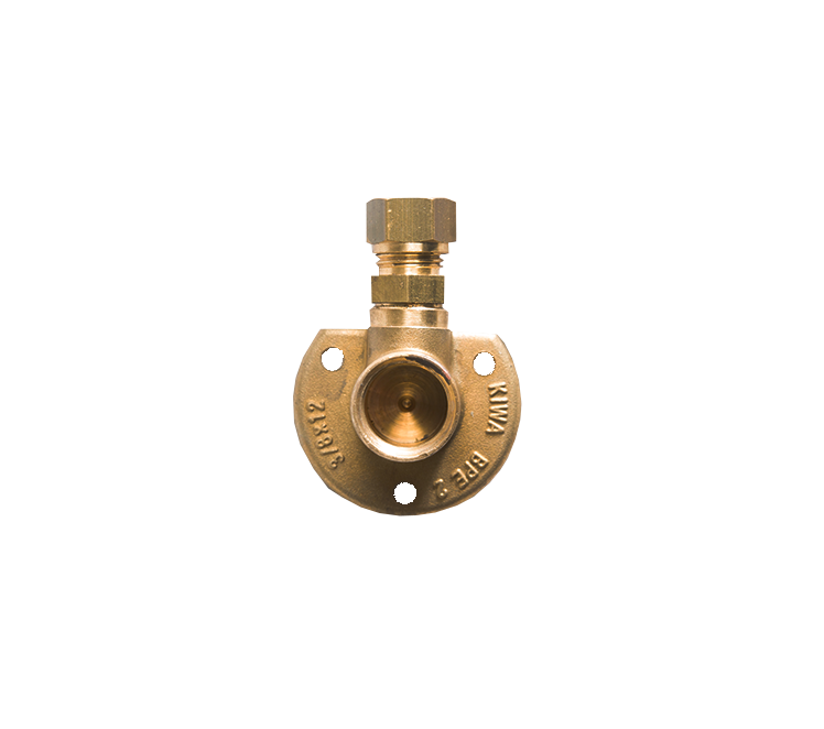 Haakse muurfitting 8mm knel x 3/8"inw.