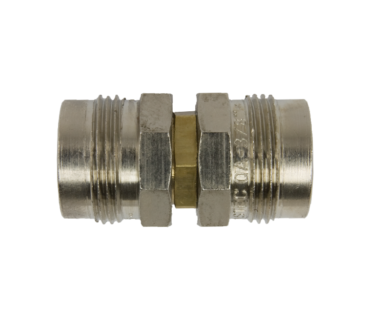 Rechte koppeling voor 2 slangsets 2 x M24 uitw. 7161