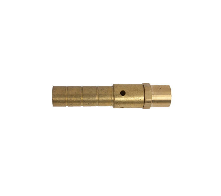 Vlamkop messing diameter 10mm x M10 x 1 inw.