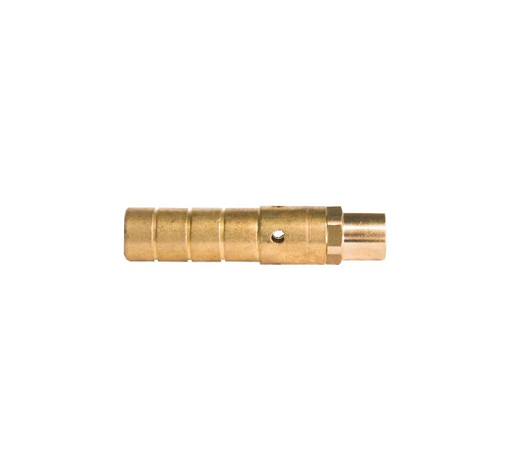 Vlamkop messing diameter 12mm x M10 x 1 inw.