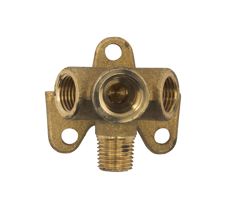 Muurplaat 2 x 1/4" r inw.- 1 x 1/4" r uitw.