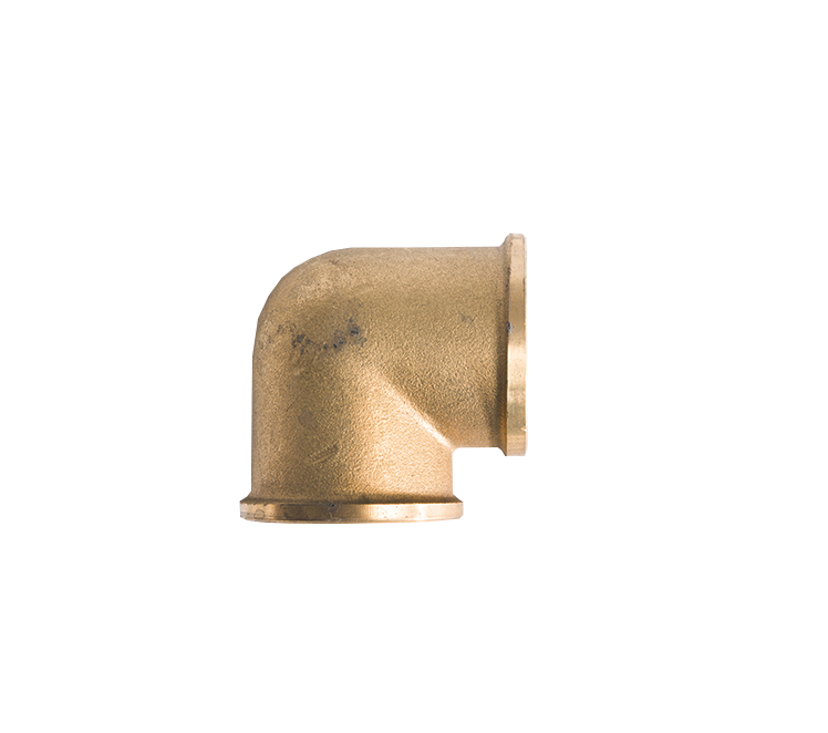 Knie messing 2 x 1" r inw.