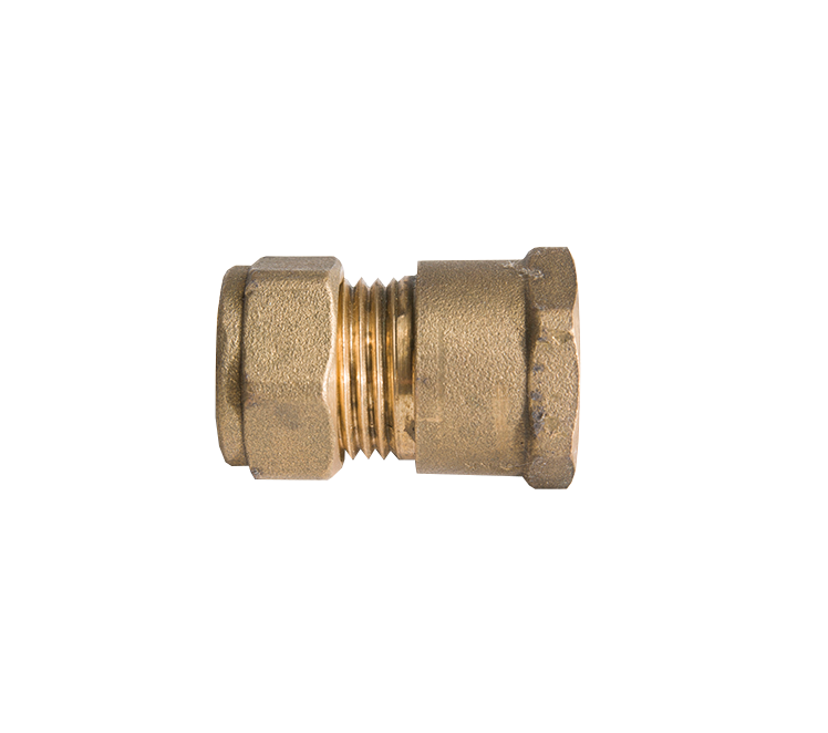 Koppeling messing 15mm knel x 1/2" r "inw.