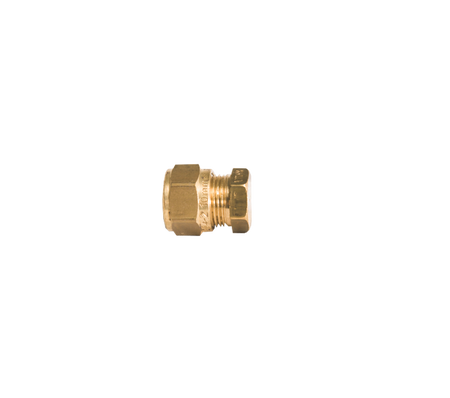 Eindstop messing 10mm x blind