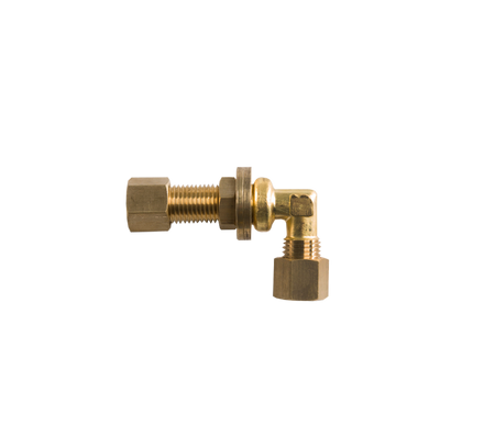 Schotkoppeling haaks messing 2 x 8mm knel