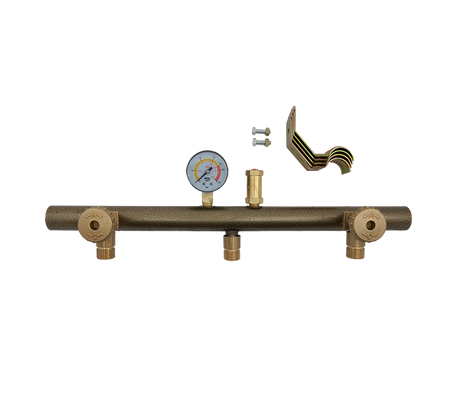 Manifold voor 3 kranen/manometer /ventiel