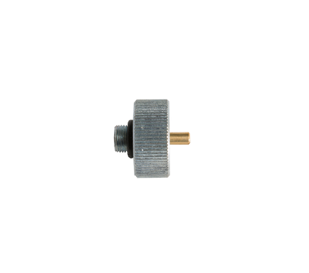 Messing verloop voor gasflesaansluiting USA schroefdraad (CGA-600) naar Europese 7/16" uitw. Draad