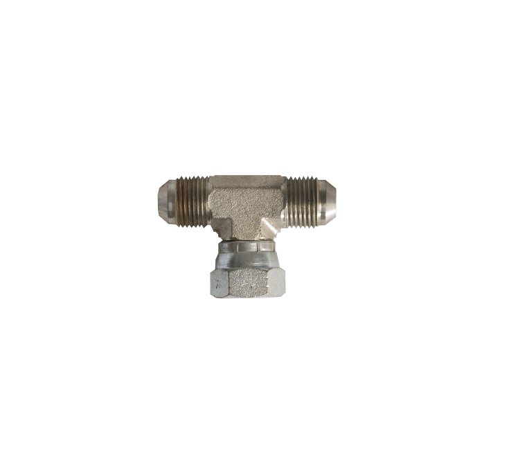 T-stuk 2x 3/4" uitw. JIC 1x 3/4" inw. JIC